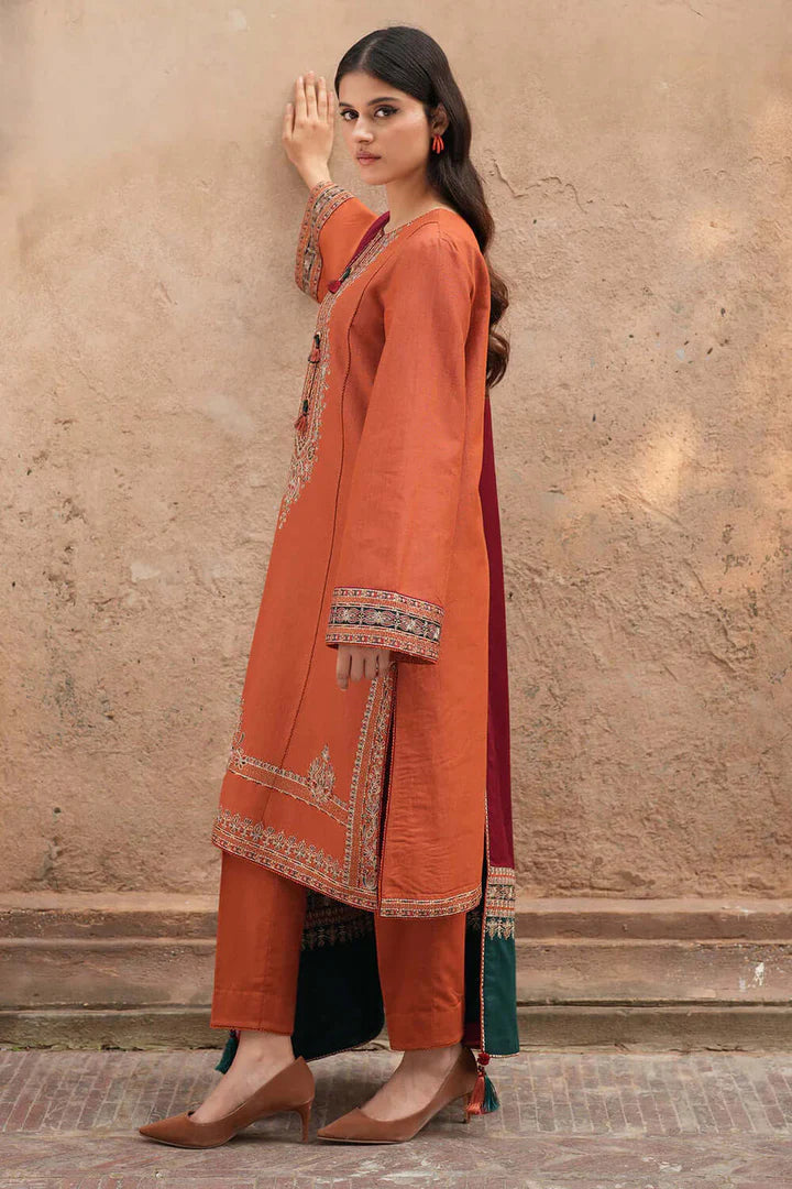 Jazmin Dhanak Embroidered 3 Piece | JZ102 | Trendy Casual Outfits - Laiba Rauf