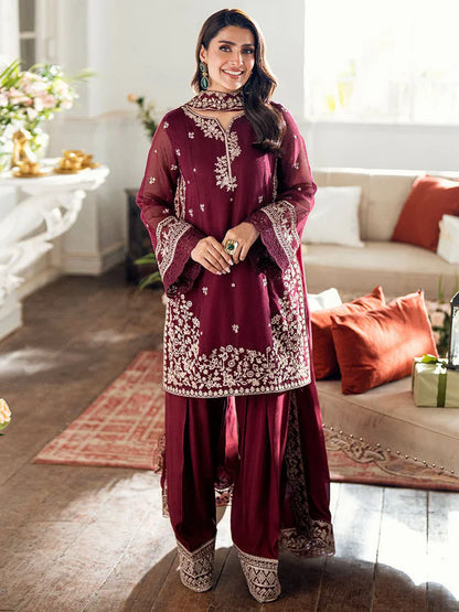 Aneela Dhanak Embroidered 3 Piece | AN111 - Trendy Casual Outfits - Laiba Rauf