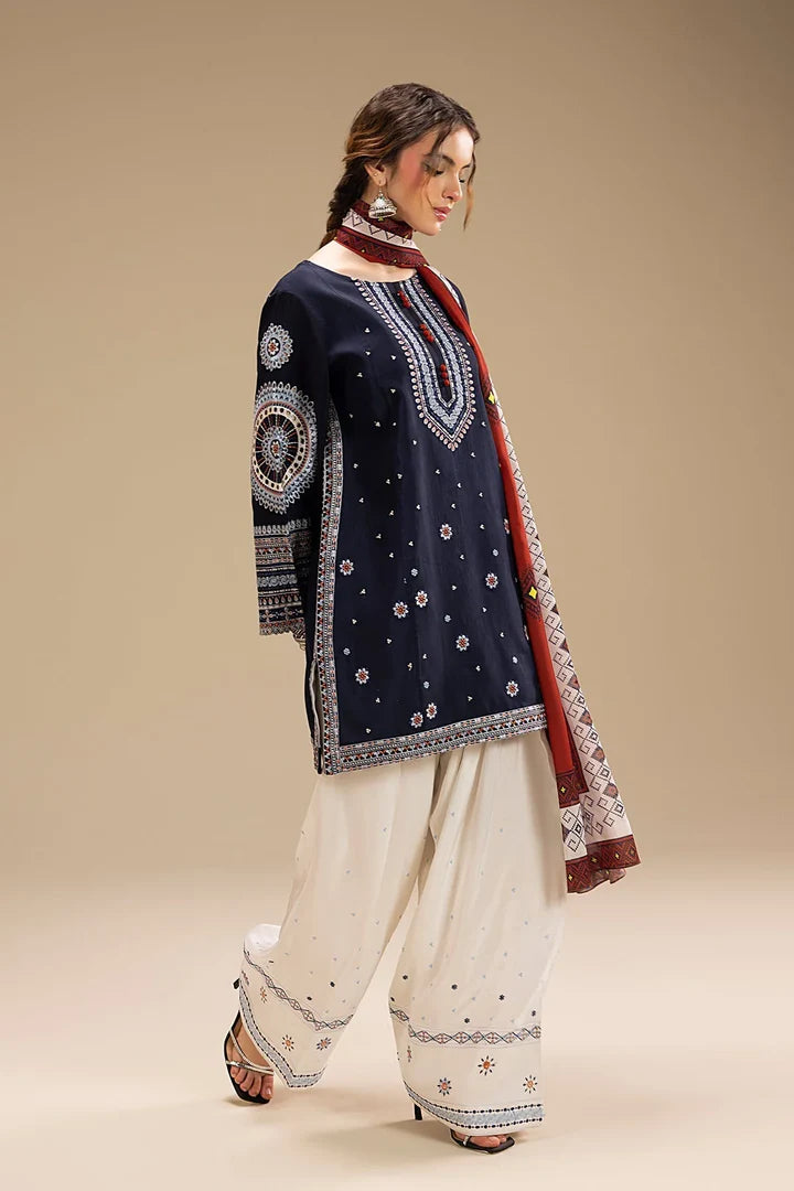 Jazmin Dhanak Embroidered 3 Piece | JZ103 | Trendy Casual Outfits - Laiba Rauf