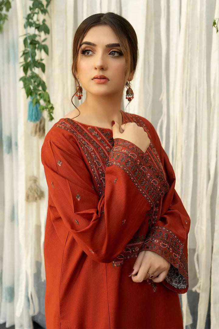Aisling Dhanak Embroidered 3 Piece | AL105 | Trendy Casual Outfits - Laiba Rauf