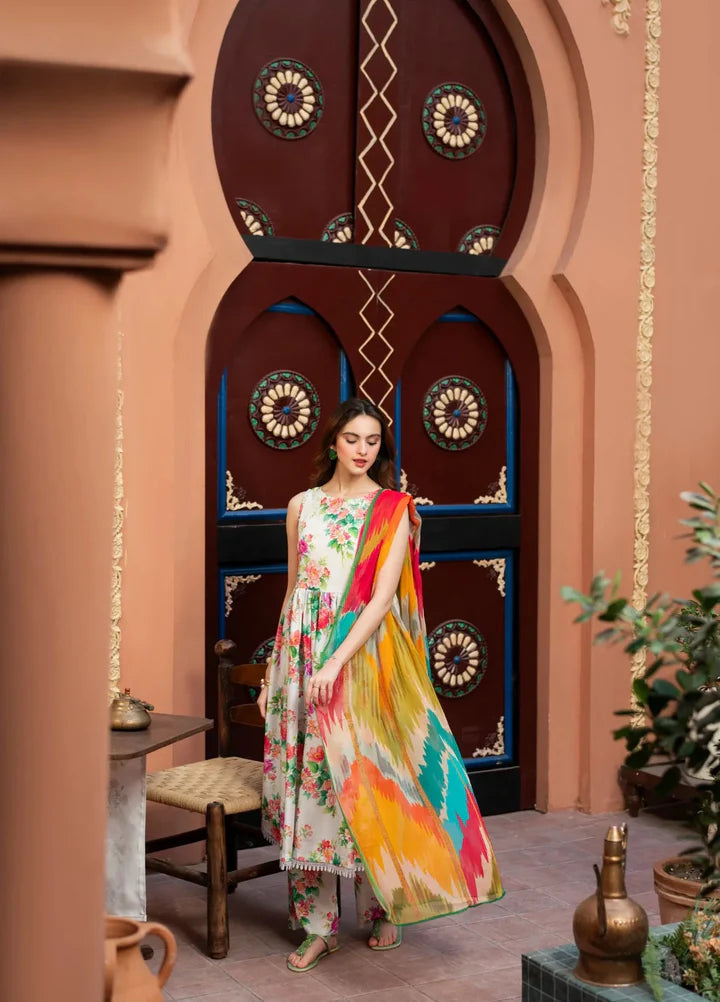 Lulusar Silk 3 Piece | LR108 Laiba Rauf
