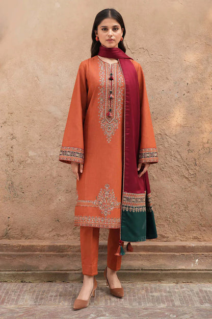 Jazmin Dhanak Embroidered 3 Piece | JZ102 | Trendy Casual Outfits - Laiba Rauf