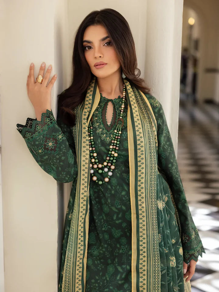 EdenRobe Dhanak Digital Printed 3 Piece | ER100 Laiba Rauf