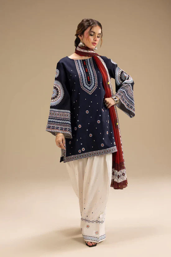 Jazmin Dhanak Embroidered 3 Piece | JZ103 | Trendy Casual Outfits - Laiba Rauf