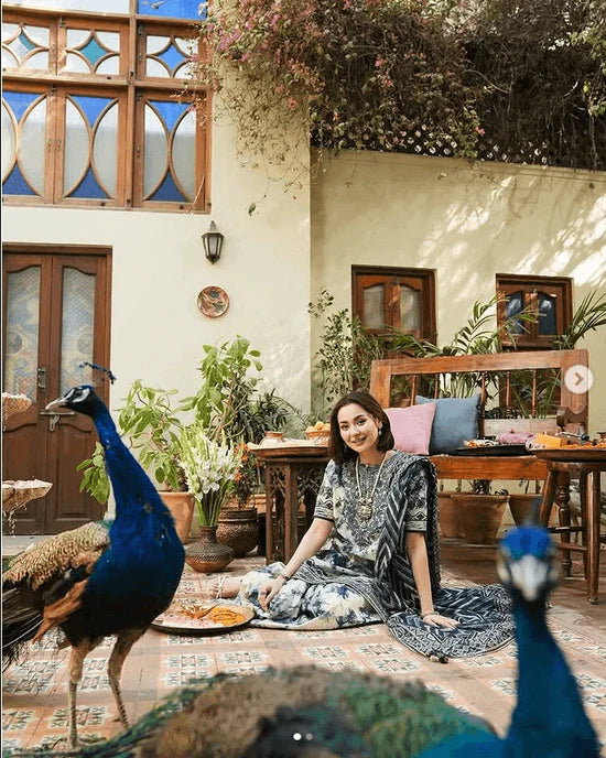Sapphire Dhanak Embroidered 3 Piece | SP105 Laiba Rauf