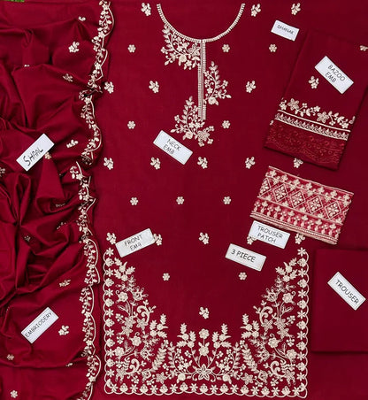 Aneela Dhanak Embroidered 3 Piece | AN111 - Trendy Casual Outfits - Laiba Rauf