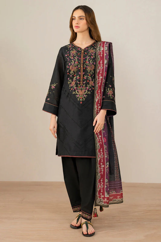 Jazmin Dhanak Embroidered 3 Piece | JZ106 - Trendy Casual Outfits - Laiba Rauf
