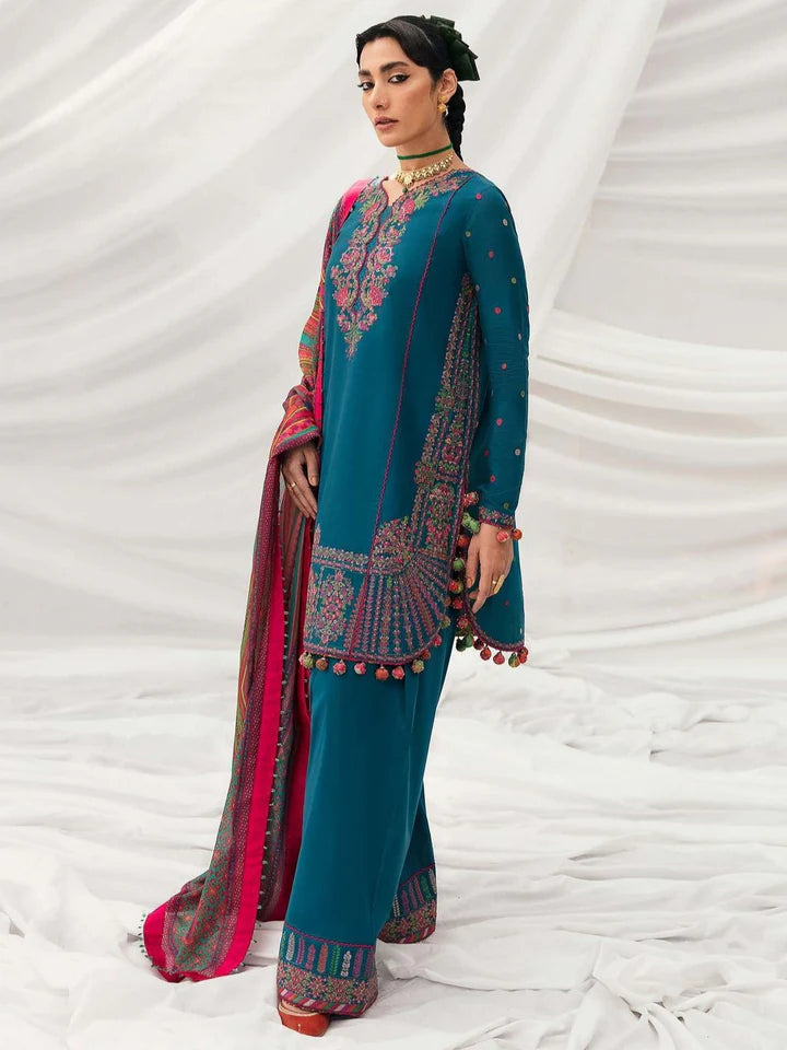 Hussain Rehar Dhanak Embroidered 3 Piece | HR102