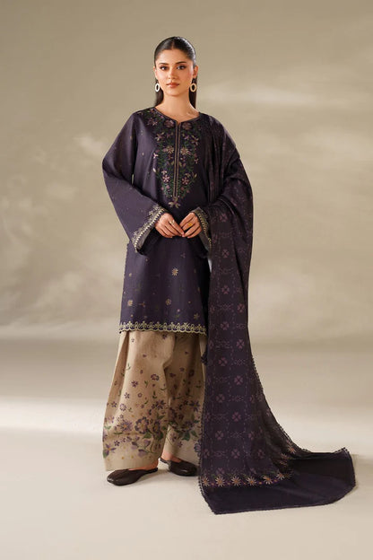 Iznik Dhanak Embroidered 3 Piece | IZ123 - Trendy Casual Outfits - Laiba Rauf