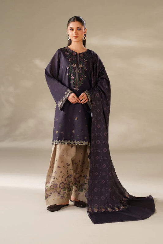 Iznik Dhanak Embroidered 3 Piece | IZ123 - Trendy Casual Outfits - Laiba Rauf