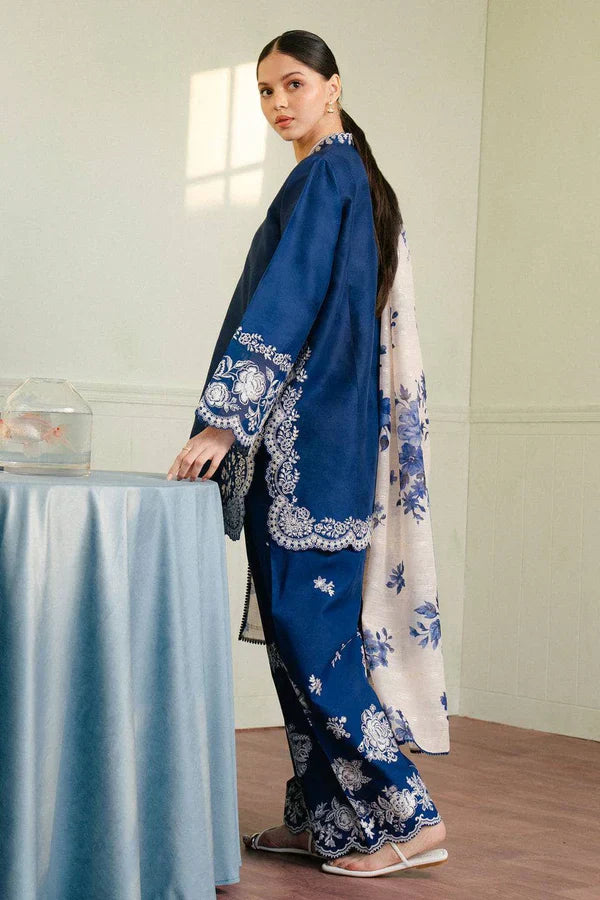 Zara Dhanak Embroidered 3 Piece | ZR101 - Trendy Casual Outfits - Laiba Rauf