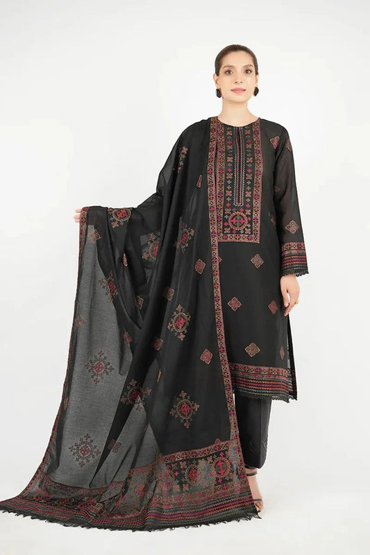 Bareeze Dhanak Embroidered 3 Piece | BZ104 - Trendy Casual Outfits - Laiba Rauf
