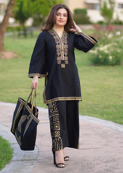 Lulusar Dhanak Embroidered 2 Piece | LR121 - Trendy Casual Outfits - Laiba Rauf