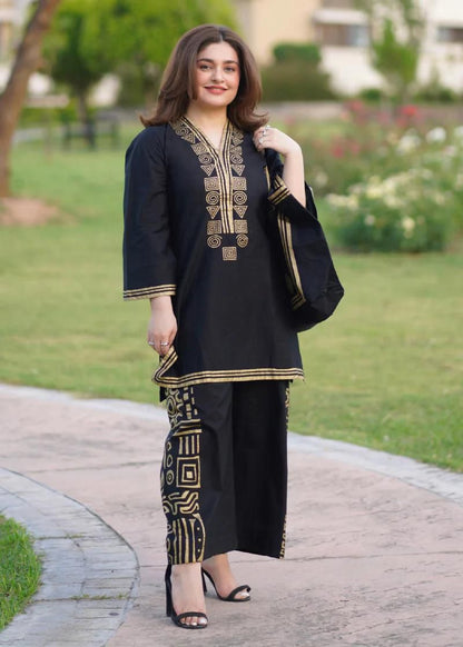 Lulusar Dhanak Embroidered 2 Piece | LR121 - Trendy Casual Outfits - Laiba Rauf