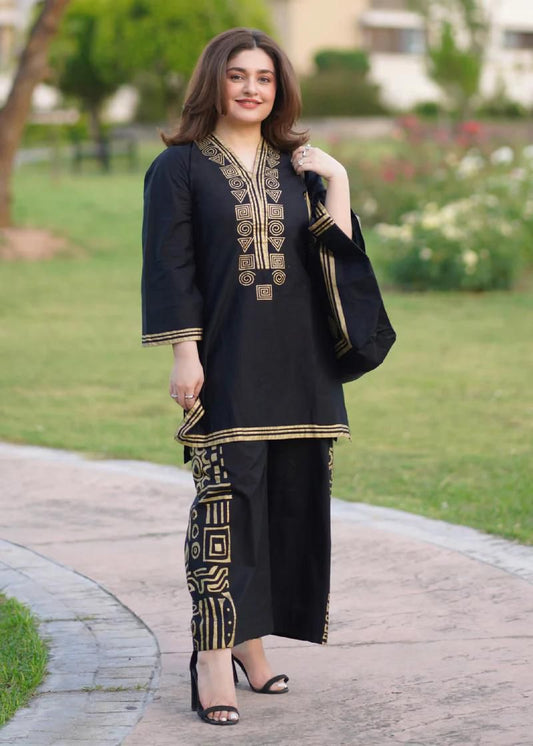Lulusar Dhanak Embroidered 2 Piece | LR121 - Trendy Casual Outfits - Laiba Rauf