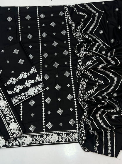 Bareeze Dhanak Embroidered 3 Piece | BZ102 - Trendy Casual Outfits - Laiba Rauf