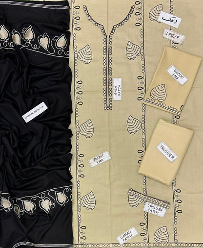 Jazmin Dhanak Embroidered 3 Piece | JZ105 - Trendy Casual Outfits - Laiba Rauf