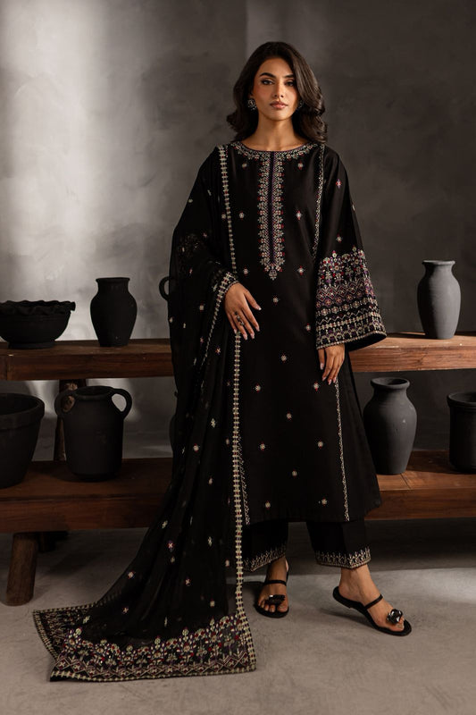 Batik Dhanak Embroidered 3 Piece | BK101 - Trendy Casual Outfits - Laiba Rauf