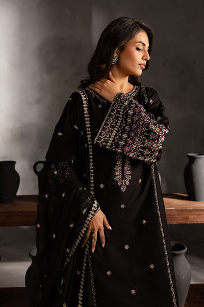 Batik Dhanak Embroidered 3 Piece | BK101 - Trendy Casual Outfits - Laiba Rauf