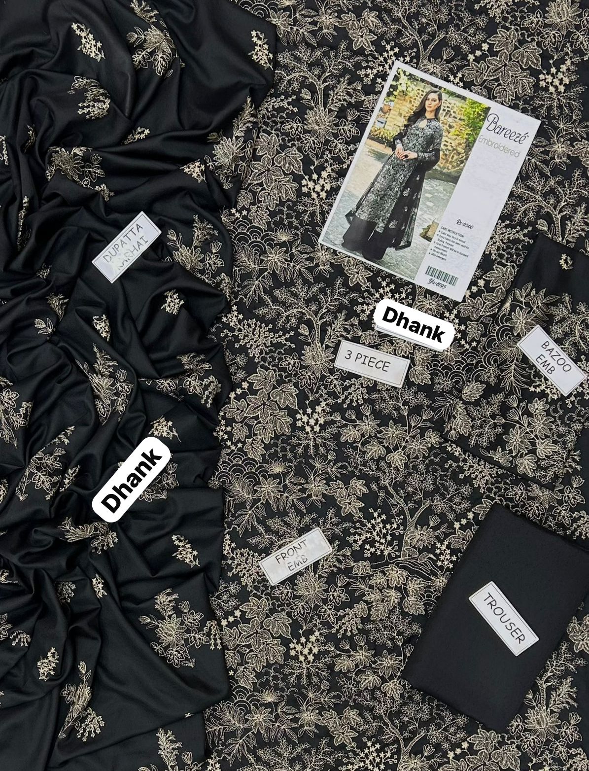 Bareeze Dhanak Embroidered 3 Piece | BZ100 - Trendy Casual Outfits - Laiba Rauf