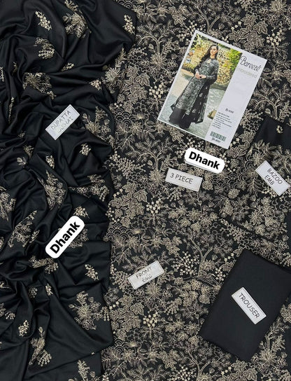 Bareeze Dhanak Embroidered 3 Piece | BZ100 - Trendy Casual Outfits - Laiba Rauf