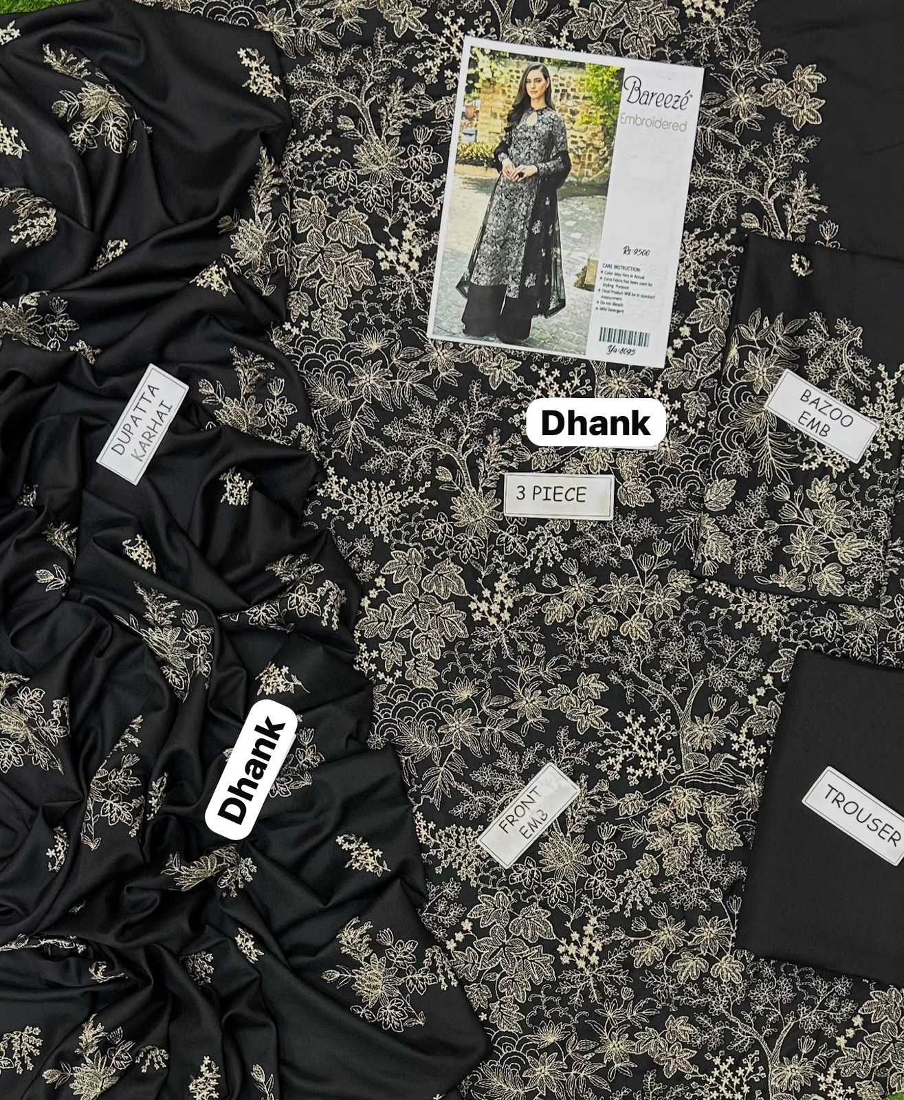 Bareeze Dhanak Embroidered 3 Piece | BZ100 - Trendy Casual Outfits - Laiba Rauf