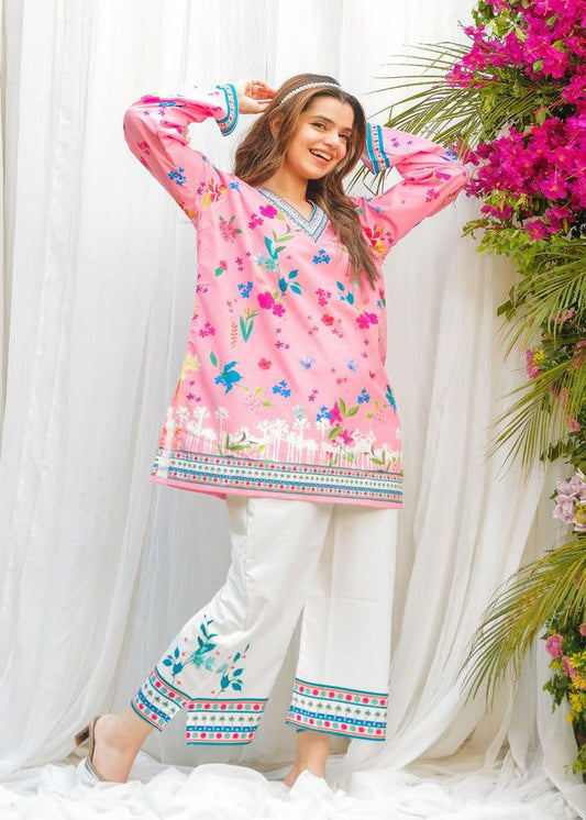 Lulusar Silk Digital Printed 3 Piece | LR123 - Trendy Casual Outfits - Laiba Rauf