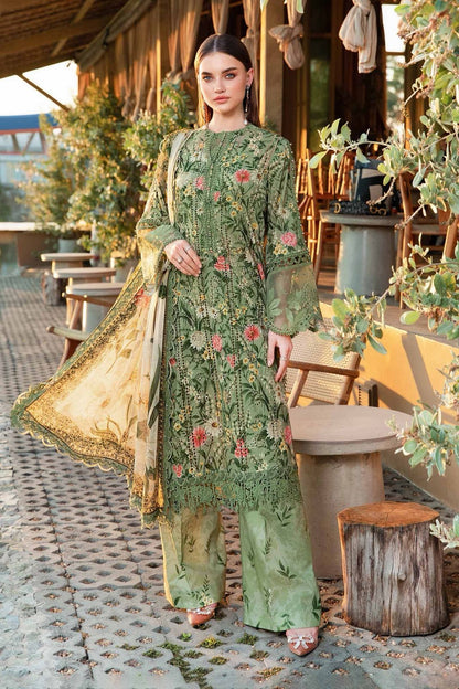 Maria.B. Dhanak Embroidered 3 Piece | MB108 - Trendy Casual Outfits - Laiba Rauf