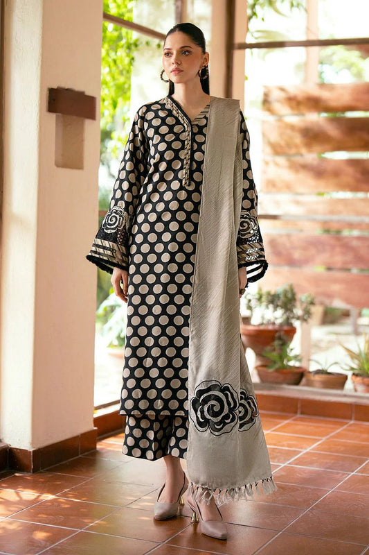 Baroque Dhanak Embroidered 3 Piece | BQ127 - Trendy Casual Outfits - Laiba Rauf