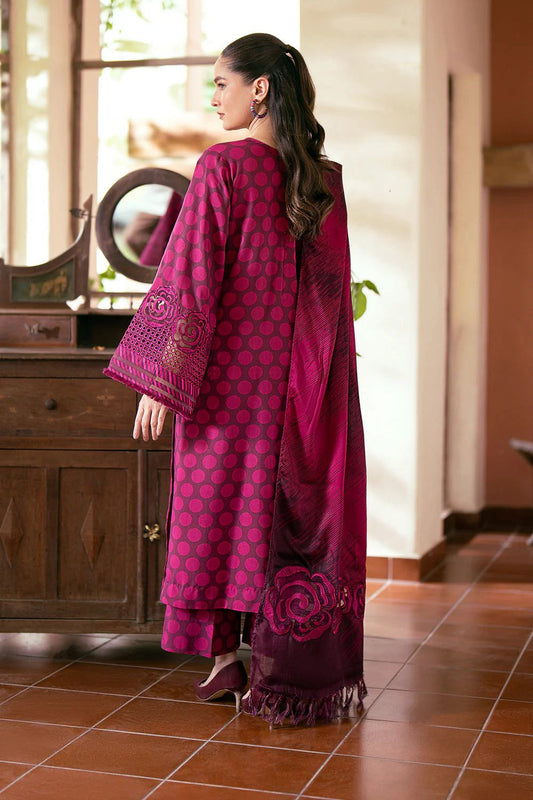 Baroque Dhanak Embroidered 3 Piece | BQ126 - Trendy Casual Outfits - Laiba Rauf