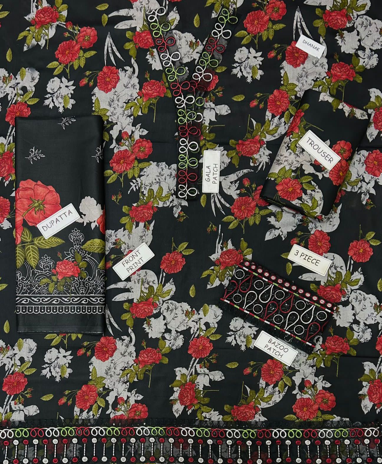 Baroque Dhanak Embroidered 3 Piece | BQ125 - Trendy Casual Outfits - Laiba Rauf