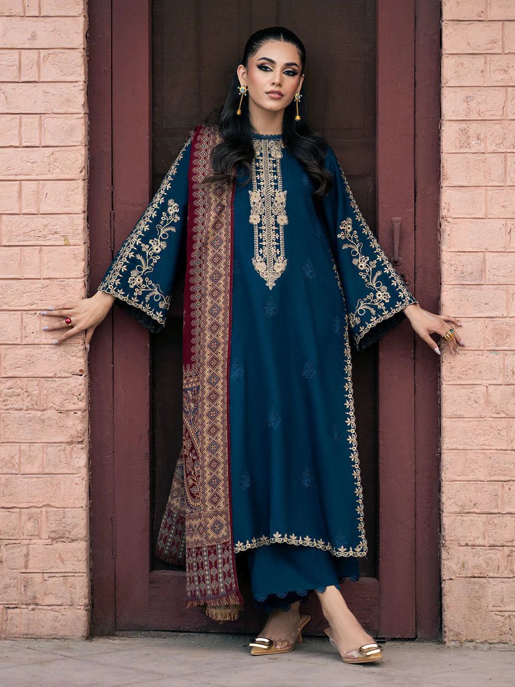 Jazmin Dhanak Embroidered 3 Piece | JZ108 - Trendy Casual Outfits - Laiba Rauf