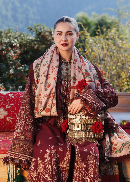 Hussain Rehar Dhanak Embroidered 3 Piece | HR101 - Trendy Casual Outfits - Laiba Rauf