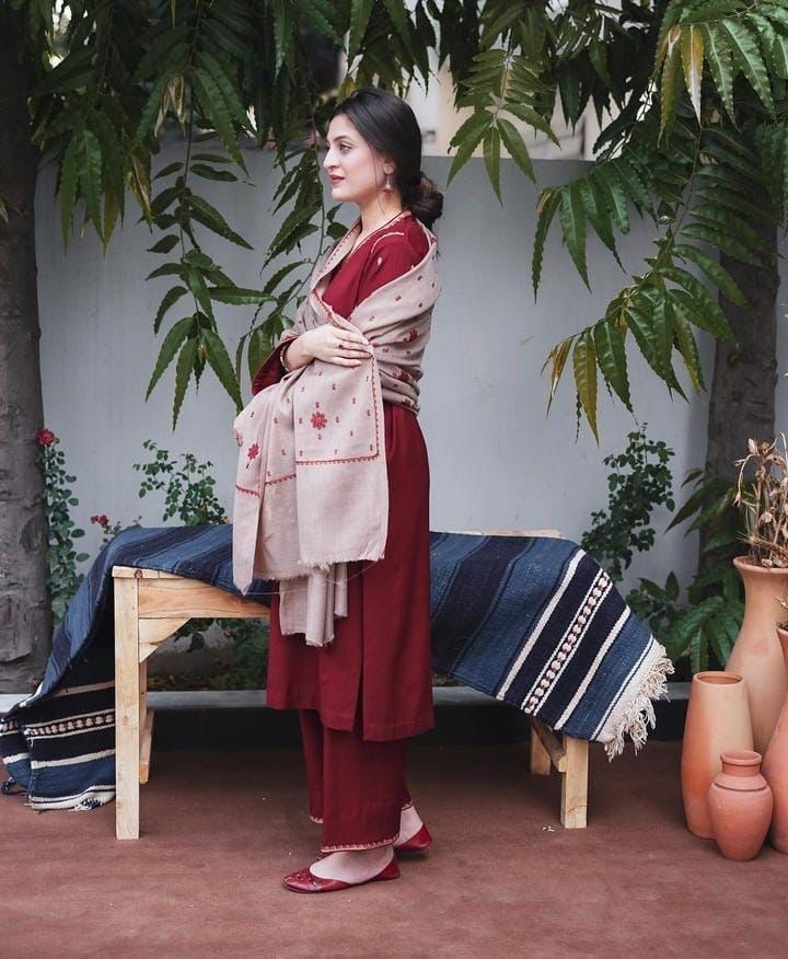 Aisling Dhanak Embroidered 3 Piece | AL111 - Trendy Casual Outfits - Laiba Rauf