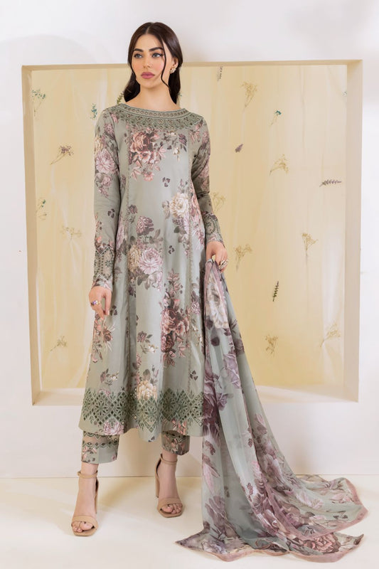Iznik Dhanak Embroidered 3 Piece | IZ124 - Trendy Casual Outfits - Laiba Rauf