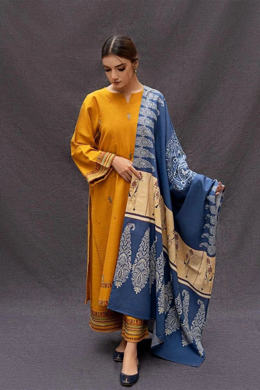 Urge Dhanak Embroidered 3 Piece | UG101 - Trendy Casual Outfits - Laiba Rauf
