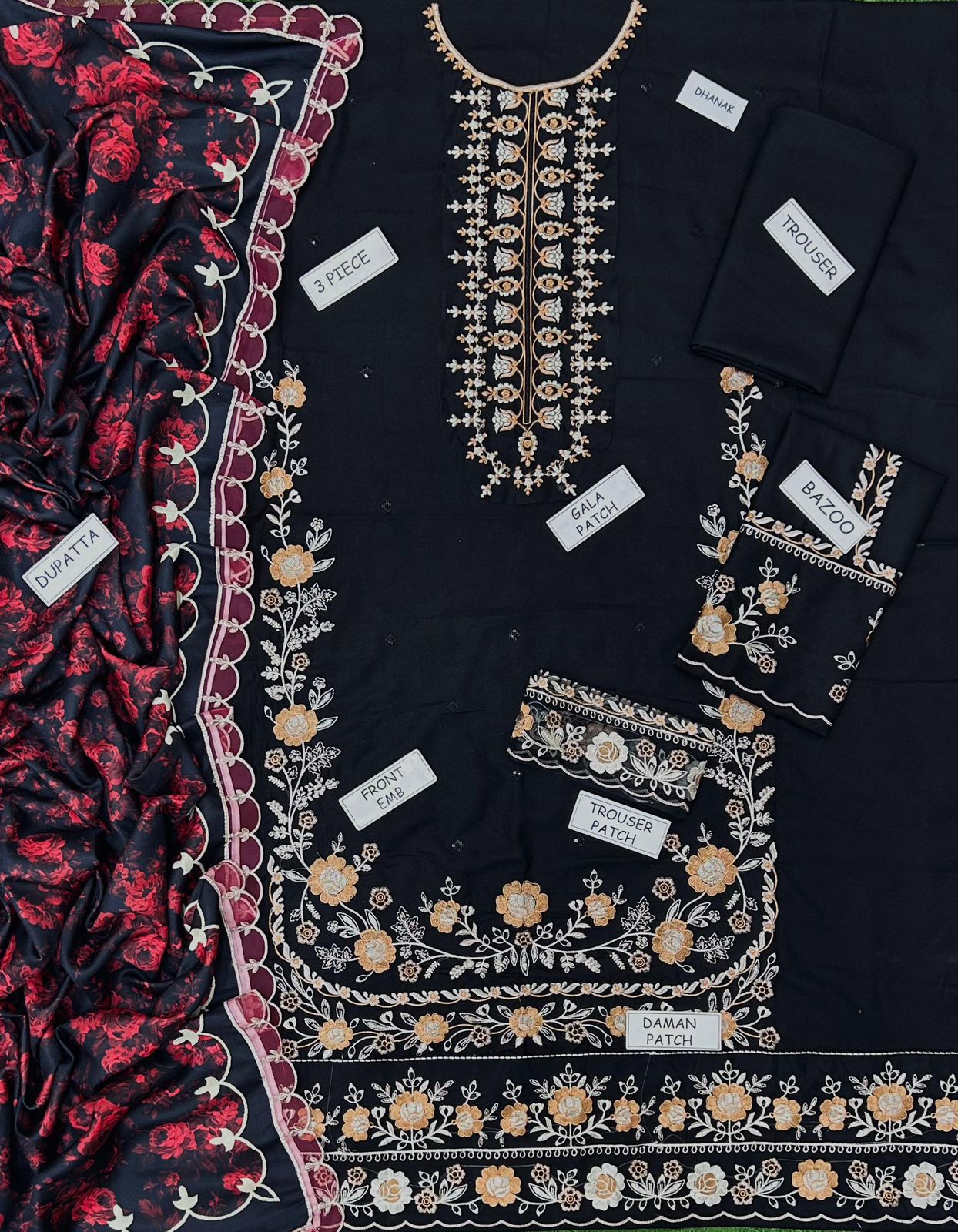 Zara Shahjahan Dhanak Embroidered 3 Piece | ZR104  - Trendy Casual Outfits - Laiba Rauf