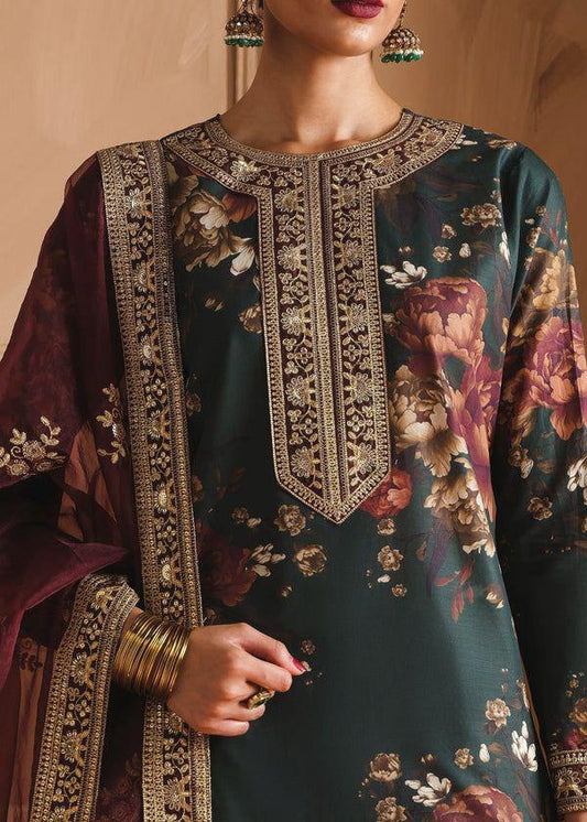 Humjoili Silk Embroidered 3 Piece | HJ100 - Trendy Casual Outfits - Laiba Rauf