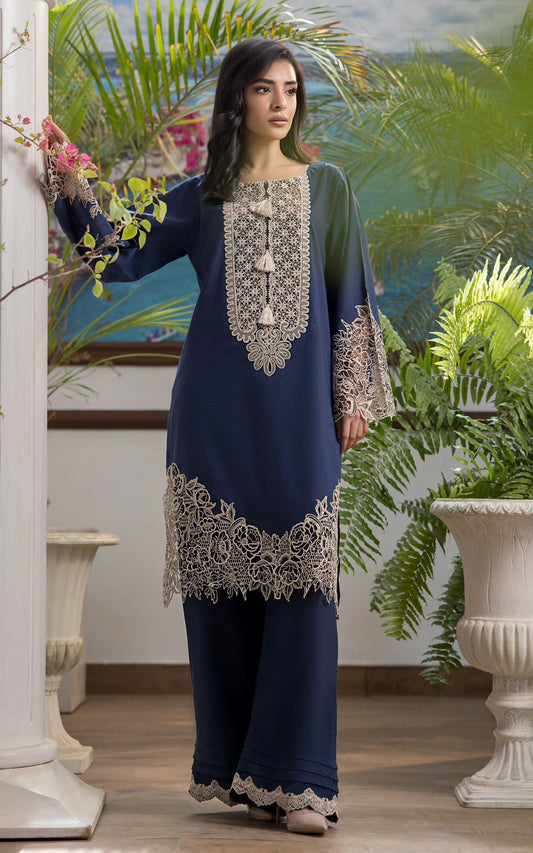 Motifs Dhanak Embroidered 2 Piece | MS100 - Trendy Casual Outfits - Laiba Rauf