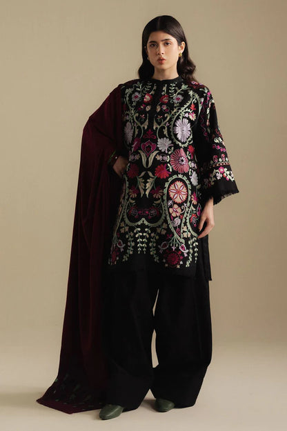 Zara Dhanak Embroidered 3 Piece | ZR109- Trendy Casual Outfits - Laiba Rauf