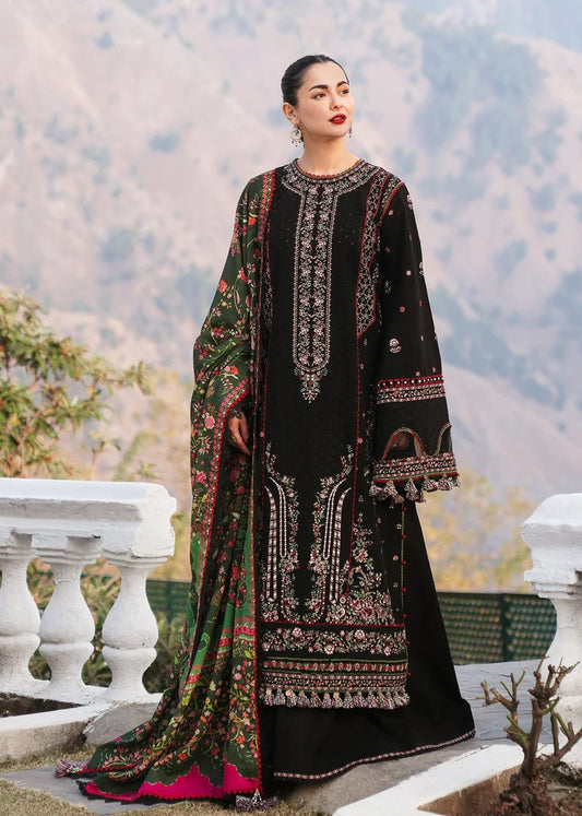 Hussain Rehar Dhanak Embroidered 3 Piece | HR107- Trendy Casual Outfits - Laiba Rauf
