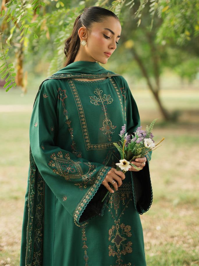 Sapphire Dhanak Embroidered 3 Piece | SP112- Trendy Casual Outfits - Laiba Rauf