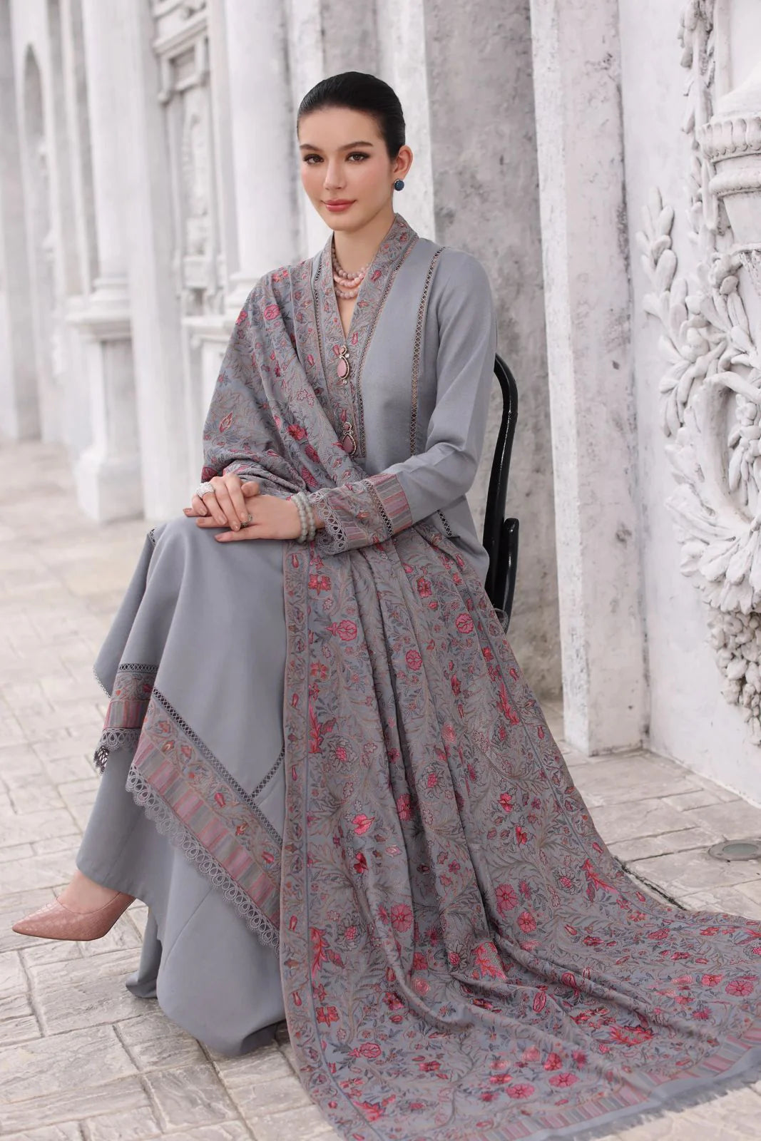 Bareeze Dhanak Embroidered 3 Piece | BZ103- Trendy Casual Outfits - Laiba Rauf