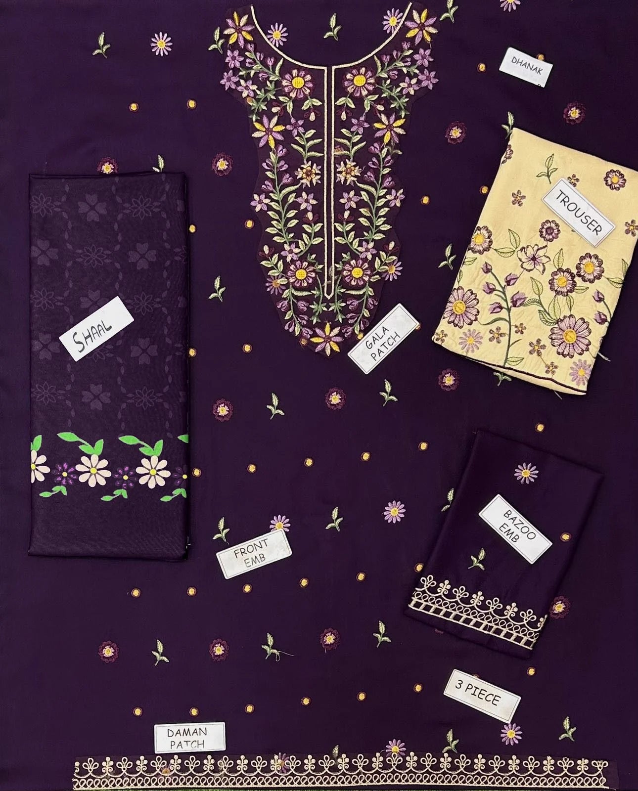 Iznik Dhanak Embroidered 3 Piece | IZ123 - Trendy Casual Outfits - Laiba Rauf