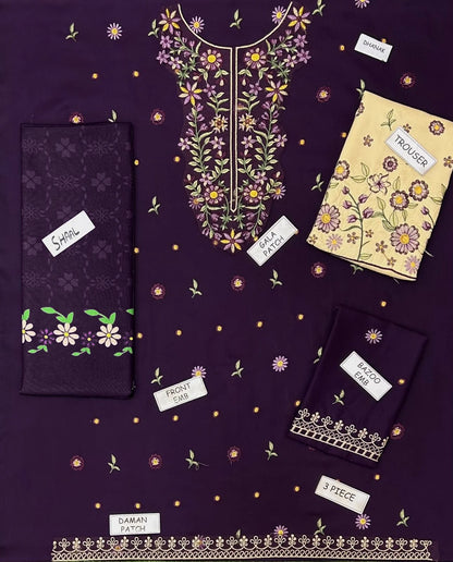 Iznik Dhanak Embroidered 3 Piece | IZ123 - Trendy Casual Outfits - Laiba Rauf