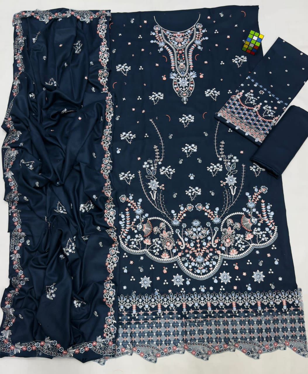 Qalamqar Dhanak Embroiderd | QR5108 - Trendy Casual Outfits - Laiba Rauf