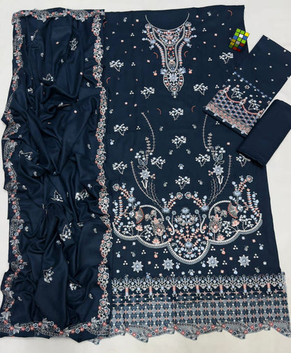 Qalamqar Dhanak Embroiderd | QR5108 - Trendy Casual Outfits - Laiba Rauf