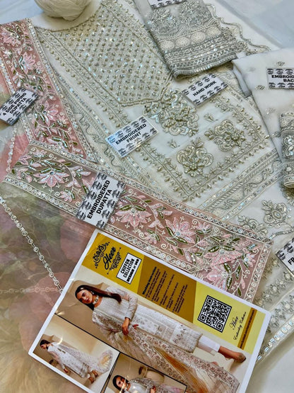 Heer Embroidery Chiffon Collection | HR-149 - Trendy Casual Outfits - Laiba Rauf