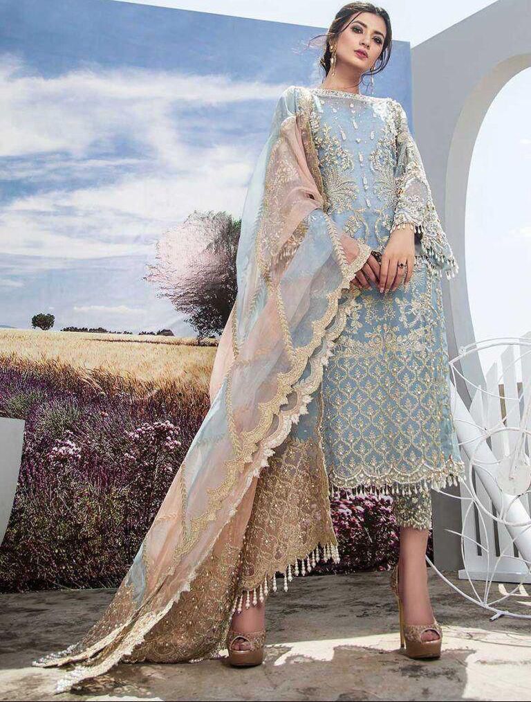 Agha Noor Embroidered 3 Piece | AN - Trendy Casual Outfits - Laiba Rauf