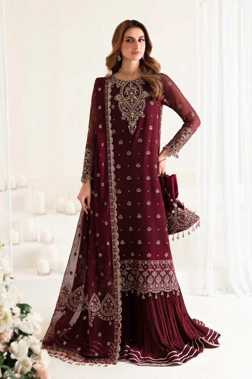 Alizeh Fashion Chiffon Embroidered 3 piece  | AF - Trendy Outfits - Laiba Rauf